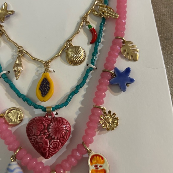 Zara Multicolor Charm Necklace - Picture 2 of 5